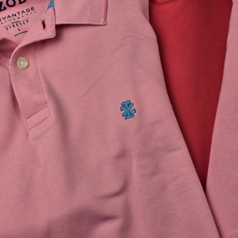 Lot of 3 IZOD Advantage Performance Natural Stretch Polo Shirts Mens Large Pink - Picture 5 of 12